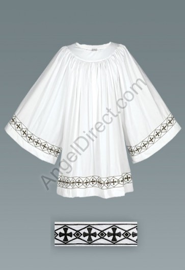 Abbey Brand 3/4 Sleeve, Black-Banded Server Surplice