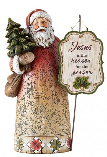 Avalon Gallery 12-1/2"H Joyful Santa Figurine
