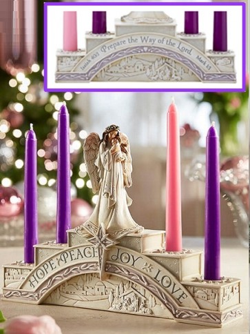 Avalon Gallery 7-1/4"H Angel Advent Candleholder