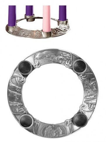 Avalon Gallery 7"D Nativity Advent Candleholder