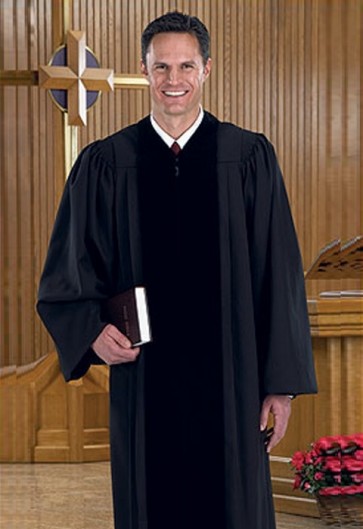 Cambridge Black Velvet Panel Pulpit Robe