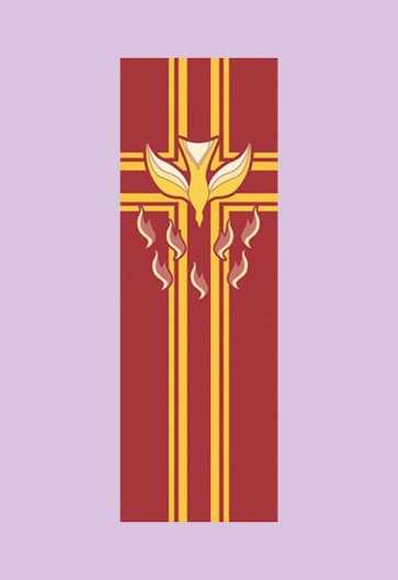 Celebration Banners All Seasons Series "Descending Dove" 2'W X 6'H Worship Banner