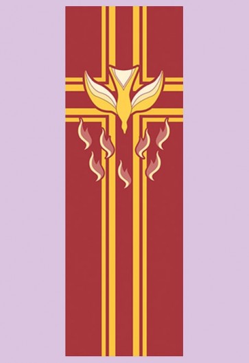 Celebration Banners All Seasons Series "Descending Dove" 3'W X 9'H Worship Banner