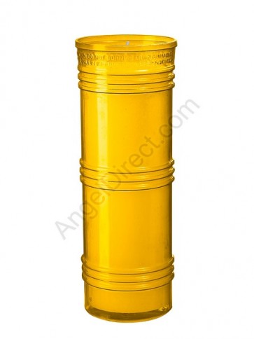 Dadant Candle Amber, 6-Day, Plastic Inner Light - Case of 24 Candles