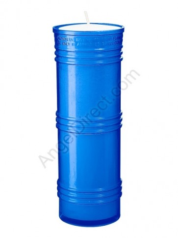 Dadant Candle Blue, 7-Day, Plastic Inner Light - Case of 24 Candles