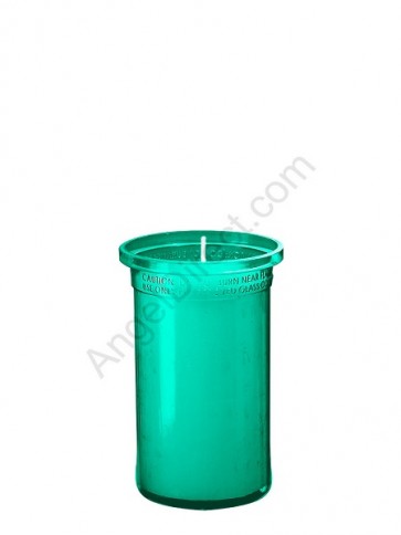 Dadant Candle Green, 3-Day, Plastic Inner Light - Case of 24 Candles