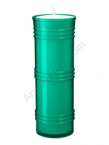 Dadant Candle Green, 7-Day, Plastic Inner Light - Case of 24 Candles