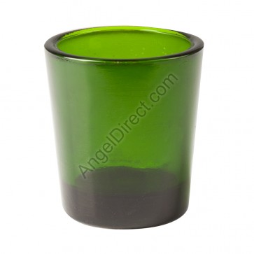 Dadant Candle Green, Glass, 15-Hour Votive Candle Holder - Box Of 12 Holders