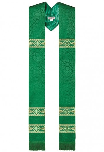R.J. Toomey Avignon Collection Green Overlay Stole