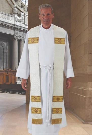 R.J. Toomey Avignon Collection Ivory Overlay Stole