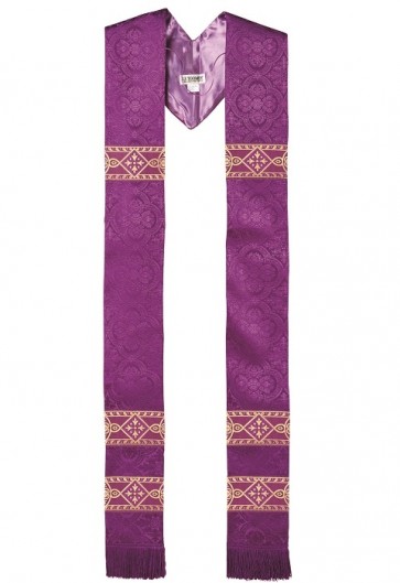 R.J. Toomey Avignon Collection Purple Overlay Stole