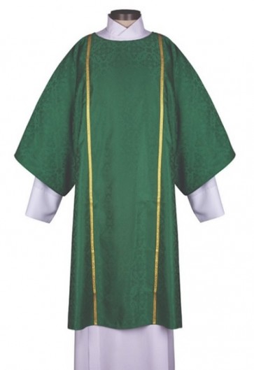 R.J. Toomey Classic Jacquard Collection Green Dalmatic with Inner Stole