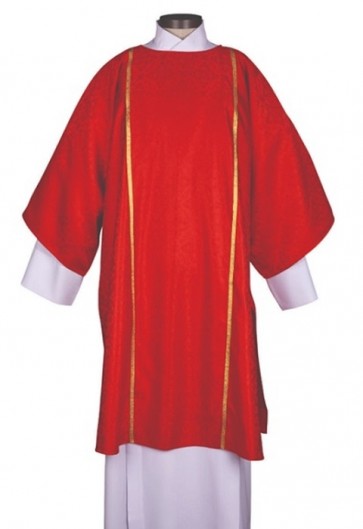 R.J. Toomey Classic Jacquard Collection Red Dalmatic with Inner Stole
