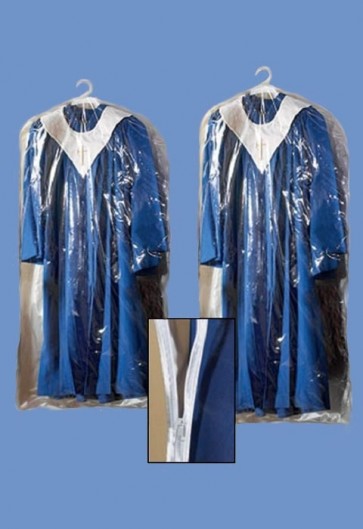 R.J. Toomey Clear, Vinyl 60" Long Deluxe Vestment/Garment Travel Bag - Set Of 2 Bags