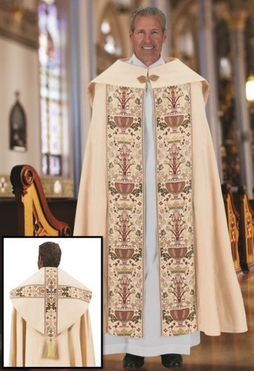R.J. Toomey Coronation Collection Ivory, Fully-Lined Cope With Inner Stole