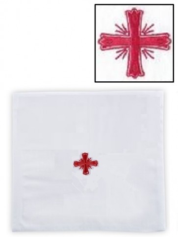R.J. Toomey Cotton/Linen Greek Cross Chalice Pall with Insert - Pack of 3