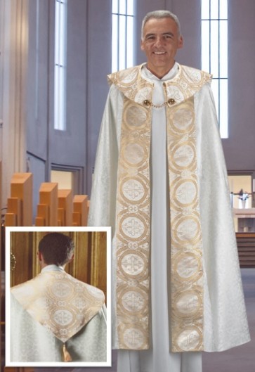 R.J. Toomey Gold Medallion Collection White, Fully-Lined Cope