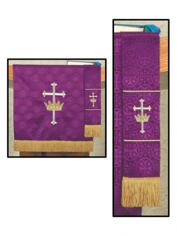 R.J. Toomey Maltese Cross Purple Jacquard Bookmark