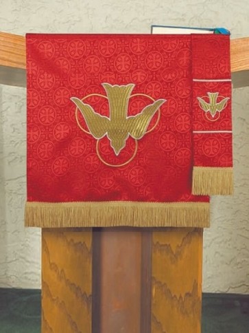 R.J. Toomey Maltese Cross Red Jacquard Pulpit Scarf