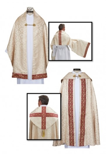 R.J. Toomey Monreale Collection Ivory Cope And Humeral Veil Set