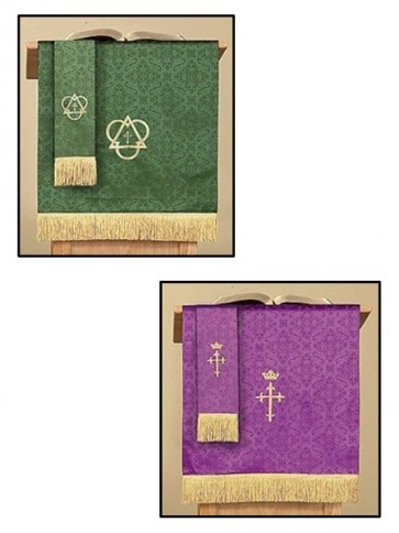 R.J. Toomey Reversible Jacquard Purple/Green Pulpit Scarf