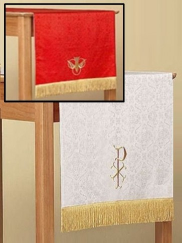 R.J. Toomey Reversible Jacquard Red/White Table Runner