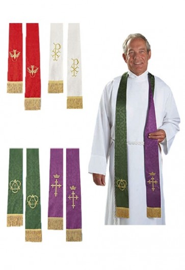 R.J. Toomey Set Of Two Jacquard Reversible Stoles