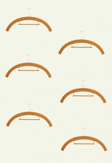 R.J. Toomey Wood Tone, Molded Plastic Hangers - Set Of 6 Hangers