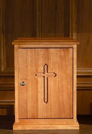 Robert Smith 20"H Cross Hardwood Tabernacle