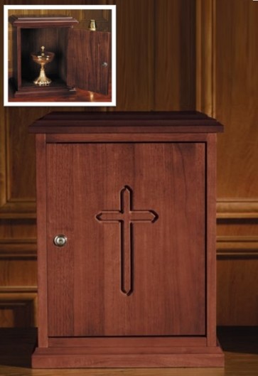 Robert Smith 20"H Cross Hardwood Tabernacle