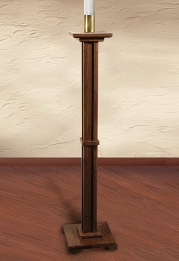 Robert Smith 43"H Square Base Paschal Candleholder