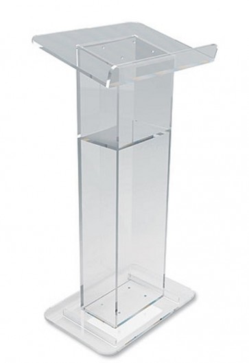 Robert Smith 46"H Acrylic U-Shaped Lectern With Shelf