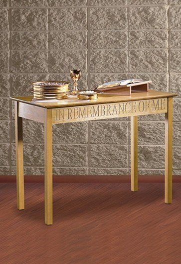 Robert Smith 48"W Engraved Maple Communion Table