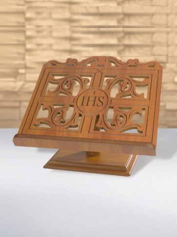 Robert Smith Carved IHS Bible/Missal Stand