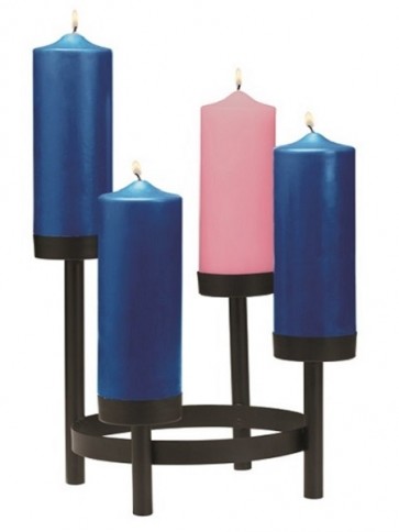 Sudbury Brass 11"H Tiered Advent Tabletop Wreath