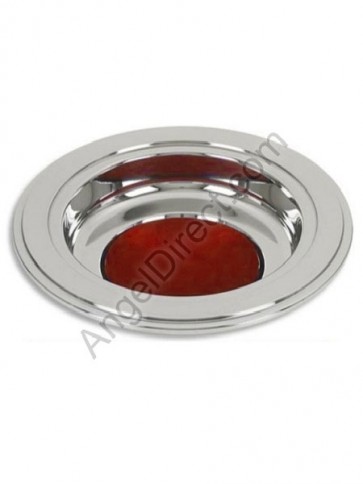 Sudbury Brass 12"D Silver Tone Offering Plate