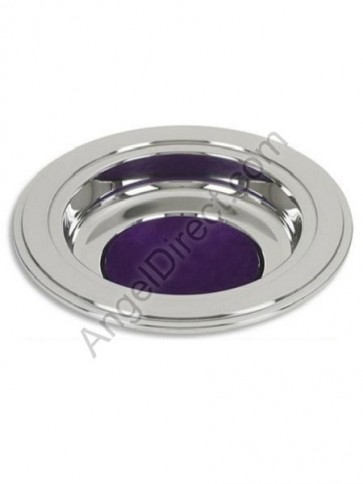 Sudbury Brass 12"D Silver Tone Offering Plate