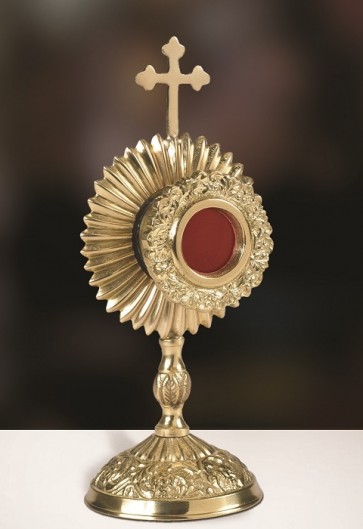 Sudbury Brass Budded Cross with Rays Reliquary