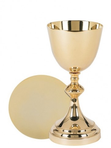 Sudbury Brass Classic Chapel Chalice and Paten Set