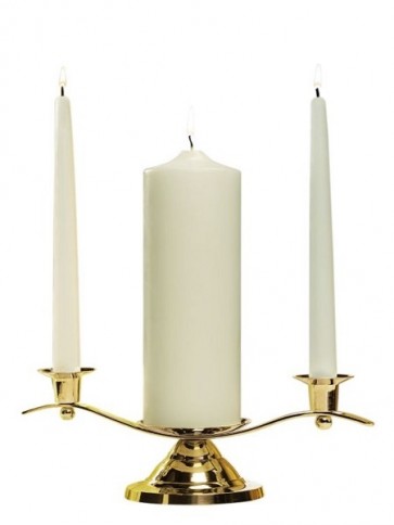 Sudbury Brass Curved Unity Candleholder