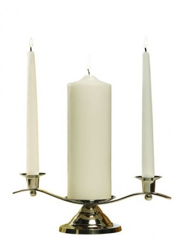 Sudbury Brass Curved Unity Candleholder