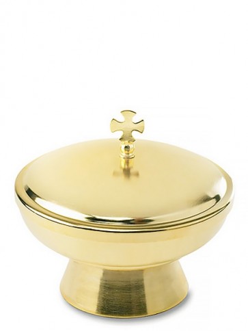 Sudbury Brass Large Capacity Ciborium with Cross Cover