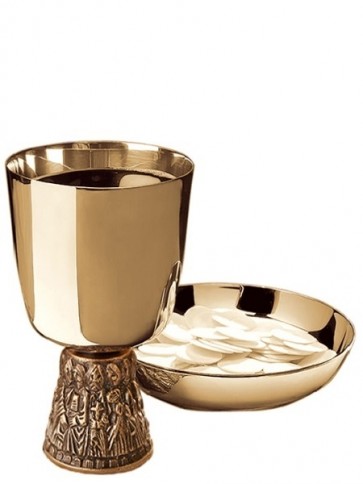 Sudbury Brass The Last Supper Chalice and Bowl Paten Set