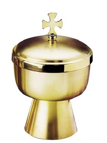 Sudbury Brass Matte Finish Ciborium with Cross Cover
