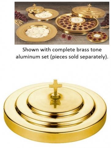 Sudbury Brass Polished Brass Tone Aluminum Communion Tray Cover