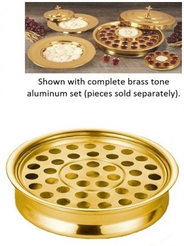 Sudbury Brass Polished Brass Tone Aluminum Stacking Communion Tray