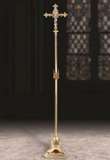 Sudbury Brass San Pietro Series 85"H Processional Crucifix