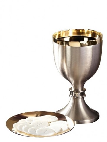 Sudbury Brass Two-Tone Chalice and Paten Set