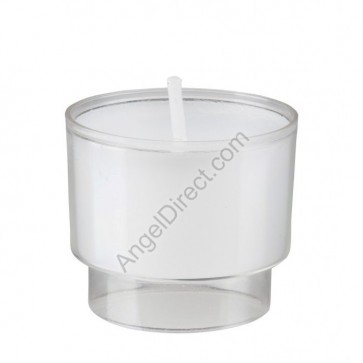 Will & Baumer Brite-Lite Clear, Plastic, 4-Hour Disposable Votive Candle - Case of 504 Candles