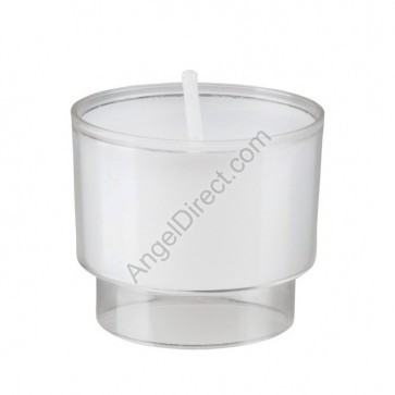 Will & Baumer Brite-Lite Clear, Plastic, 6-Hour Disposable Votive Candle - Case of 504 Candles